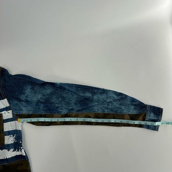 Allston Outfitter Deadstock Fatigue Camo Denim Western Pearl Shirt NWT M - Picture 8 of 8